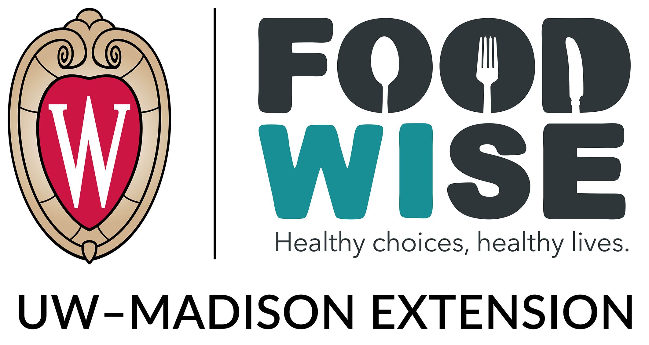 FoodWIse & UW-Madison Extension combined logo.  